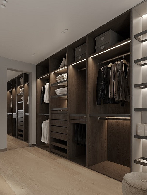 Дизайн гардеробной: идеи оформления, эргономика и наполнение (76 фото)