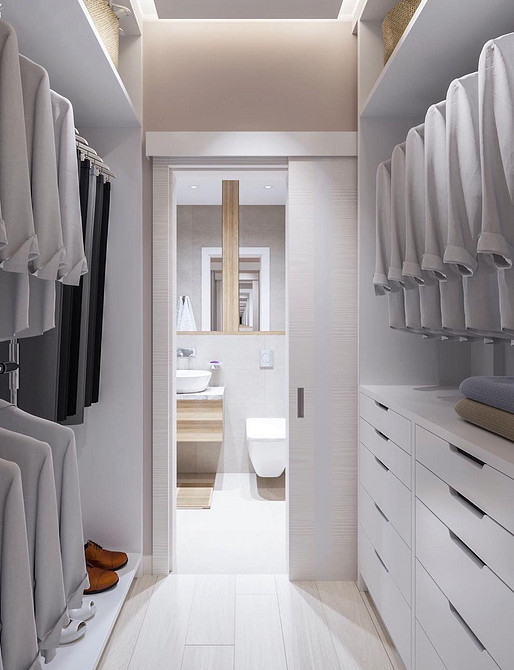 Дизайн гардеробной: идеи оформления, эргономика и наполнение (76 фото)