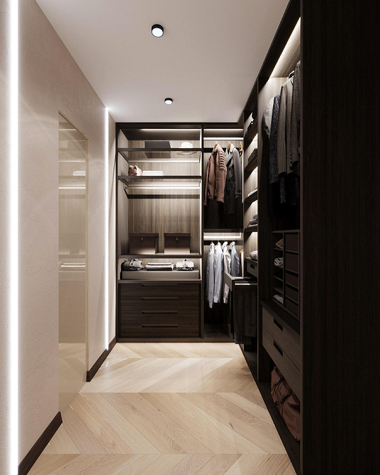 Дизайн гардеробной: идеи оформления, эргономика и наполнение (76 фото)