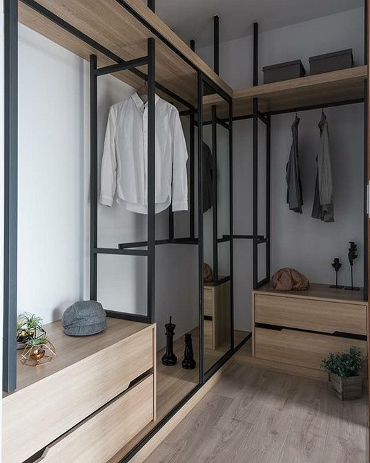 Дизайн гардеробной: идеи оформления, эргономика и наполнение (76 фото)