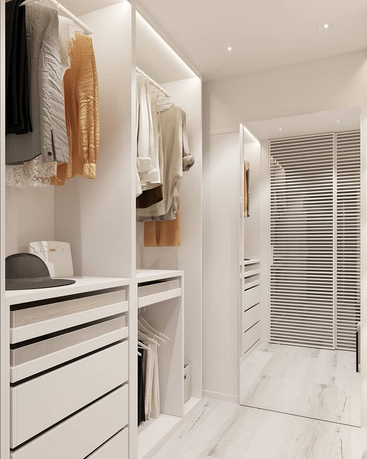 Дизайн гардеробной: идеи оформления, эргономика и наполнение (76 фото)