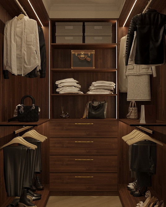 Дизайн гардеробной: идеи оформления, эргономика и наполнение (76 фото)