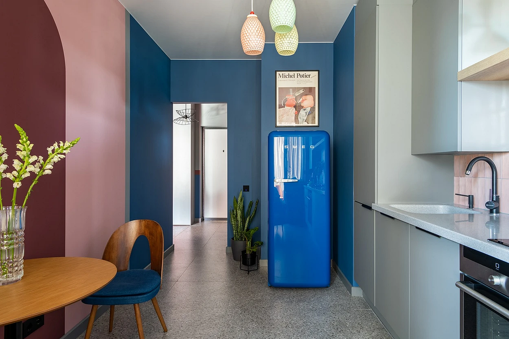 Дизайн интерьера кухни в синем цвете: советы и примеры (55 фото)