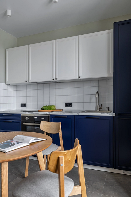 Дизайн интерьера кухни в синем цвете: советы и примеры (55 фото)