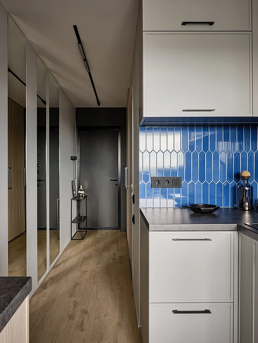 Дизайн интерьера кухни в синем цвете: советы и примеры (55 фото)