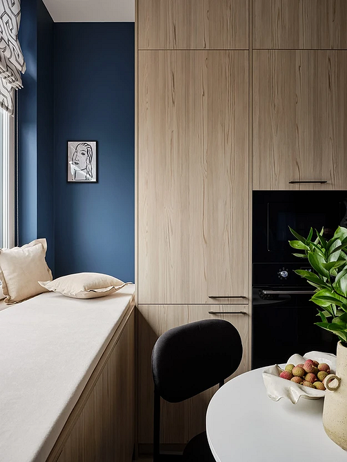 Дизайн интерьера кухни в синем цвете: советы и примеры (55 фото)