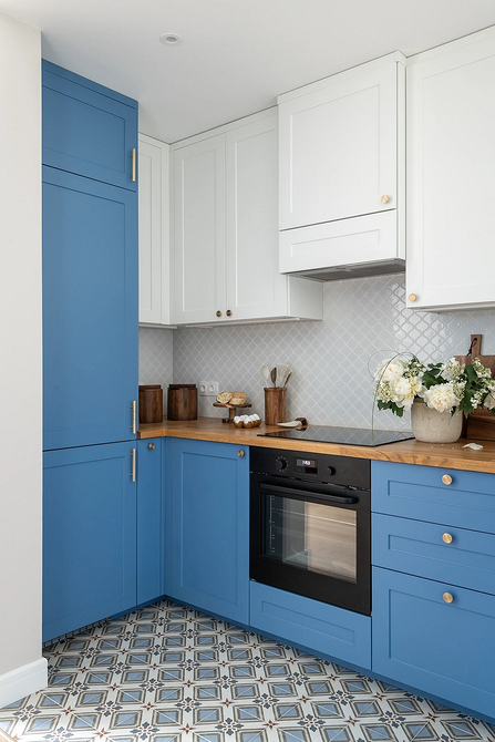 Дизайн интерьера кухни в синем цвете: советы и примеры (55 фото)