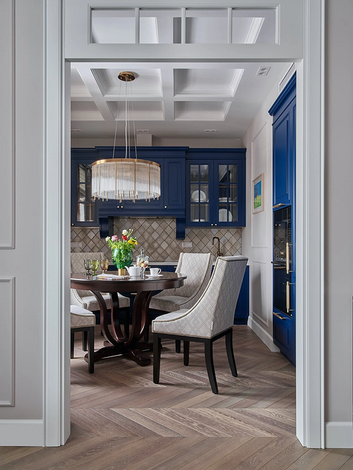 Дизайн интерьера кухни в синем цвете: советы и примеры (55 фото)