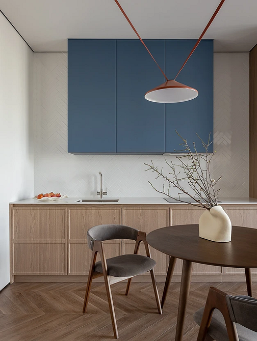 Дизайн интерьера кухни в синем цвете: советы и примеры (55 фото)