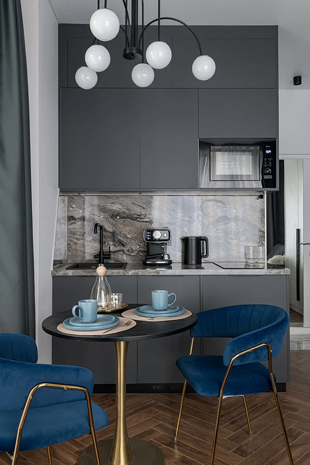 Дизайн интерьера кухни в синем цвете: советы и примеры (55 фото)