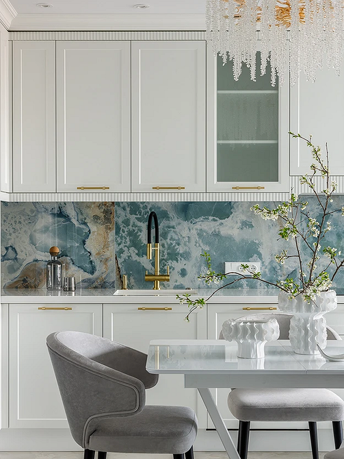 Дизайн интерьера кухни в синем цвете: советы и примеры (55 фото)