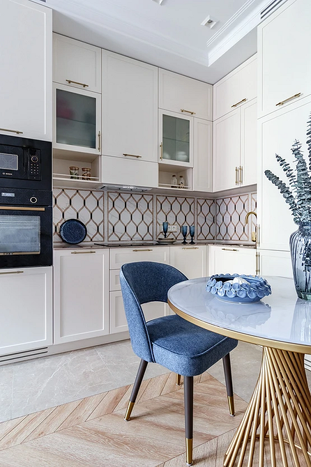 Дизайн интерьера кухни в синем цвете: советы и примеры (55 фото)