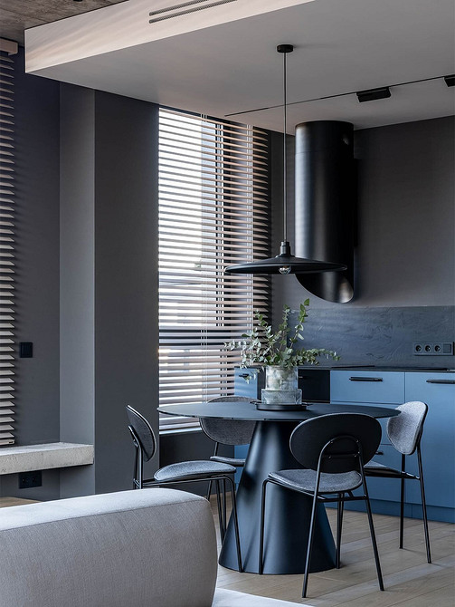 Дизайн интерьера кухни в синем цвете: советы и примеры (55 фото)