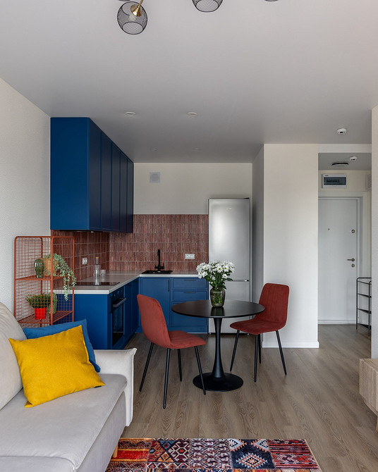 Дизайн интерьера кухни в синем цвете: советы и примеры (55 фото)