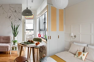 Из однушки — почти трешка! Живой и уютный интерьер квартиры 45 кв. м для семьи с двумя детьми