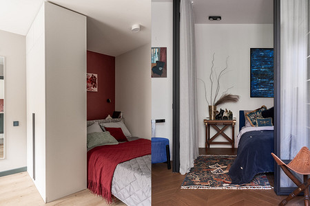 Спальня и гостиная в однушке! 5 дизайнерских квартир, где это оказалось реально