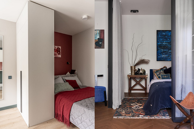 Спальня и гостиная в однушке! 5 дизайнерских квартир, где это оказалось реально