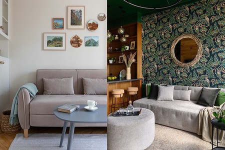 Чем украсить пустую стену над диваном? 5 вариантов из проектов дизайнеров