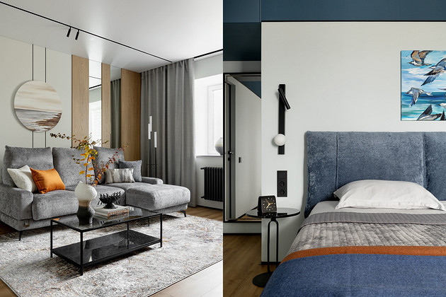 Из ремонта 2000-х — в стильную квартиру! Уютный минимализм на 64 кв. м для холостяка (фото до и после)