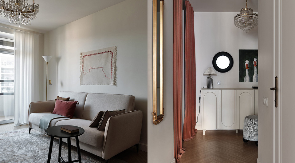 Интерьер для себя: квартира 50 кв. м для творческой состоявшейся женщины