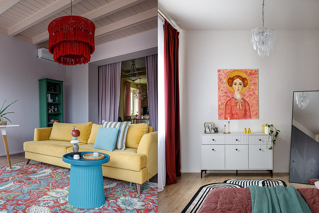 Про смелость быть собой: яркая переделка в доме для стилиста