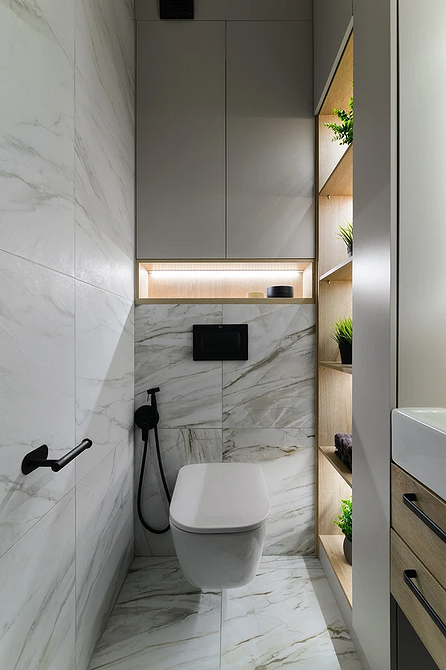 Дизайн маленького туалета: правила оформления и примеры проектов (65 фото)