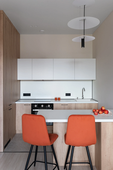 Дизайн интерьера узкой кухни: правила оформления и расстановки мебели (64 фото)