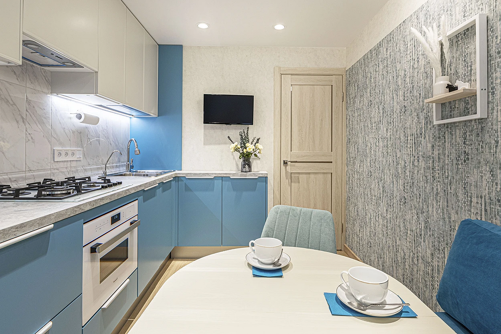 Дизайн интерьера узкой кухни: правила оформления и расстановки мебели (64 фото)