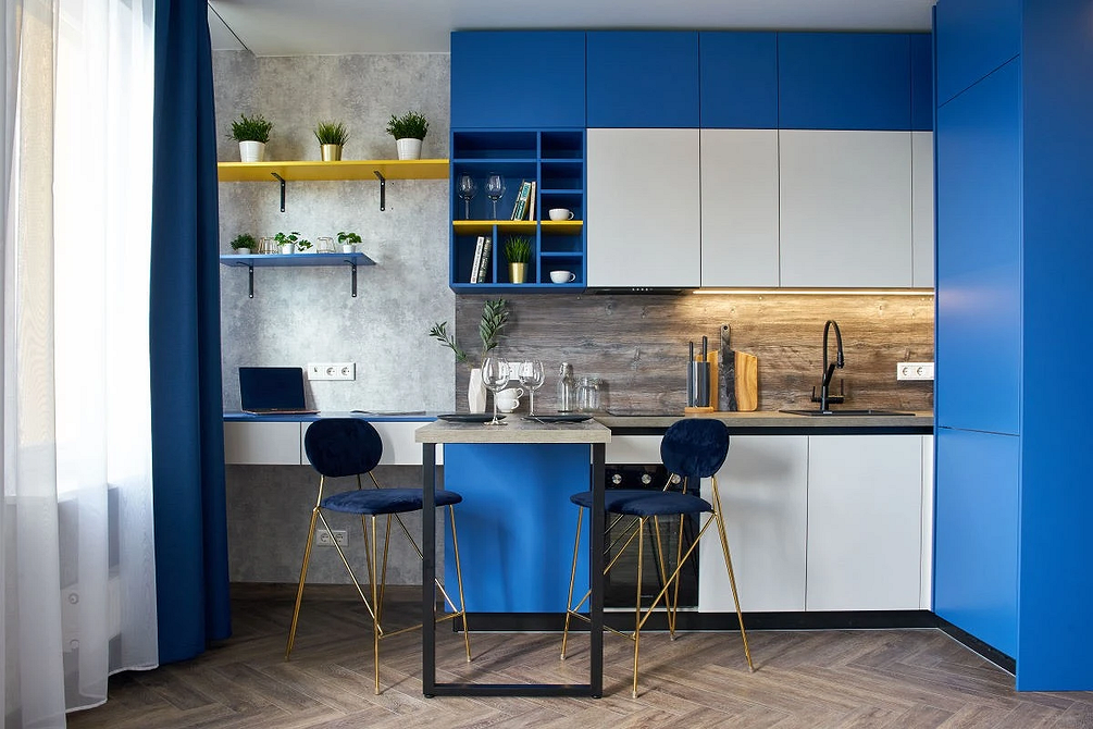 Дизайн интерьера узкой кухни: правила оформления и расстановки мебели (64 фото)