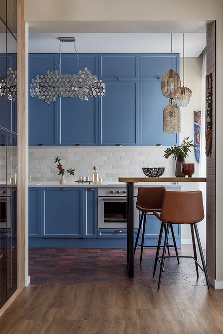 Дизайн интерьера узкой кухни: правила оформления и расстановки мебели (64 фото)