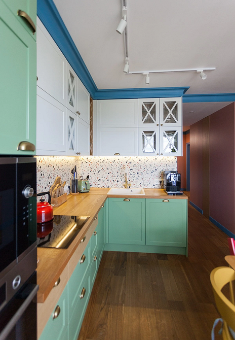 Дизайн интерьера узкой кухни: правила оформления и расстановки мебели (64 фото)