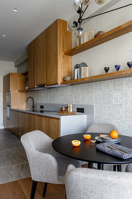 Дизайн интерьера узкой кухни: правила оформления и расстановки мебели (64 фото)