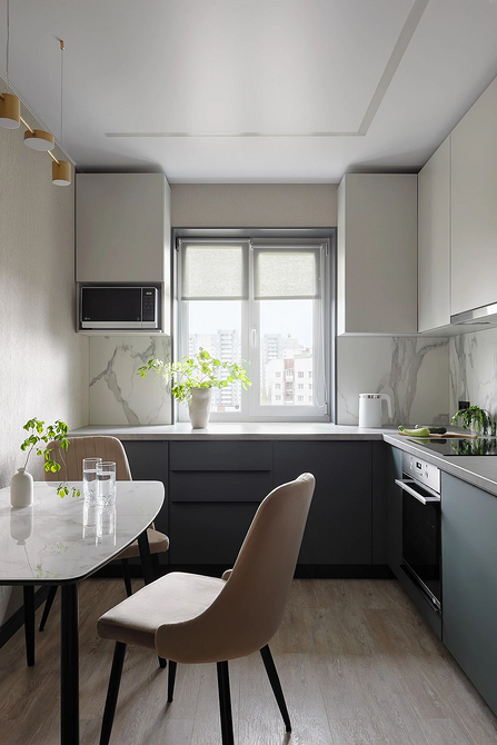 Дизайн интерьера узкой кухни: правила оформления и расстановки мебели (64 фото)