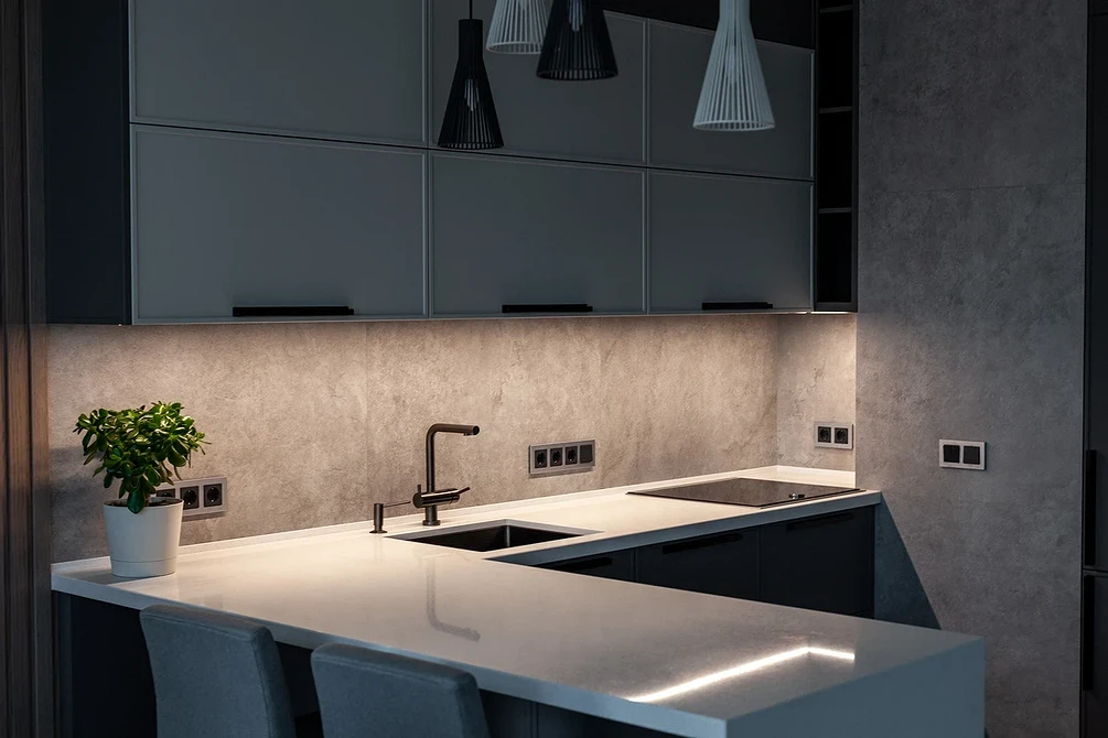 Освещение на кухне: важные правила и идеи для разных стилей (58 фото)