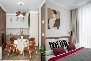 Нескучный бежевый: однушка 40 кв. м с красивыми деталями