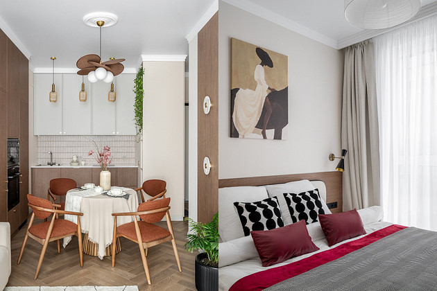 Нескучный бежевый: однушка 40 кв. м с красивыми деталями