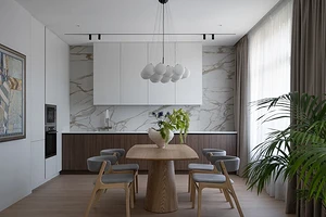 Дизайн кухни-столовой: идеи для дома и квартиры, зонирование и декор (56 фото)