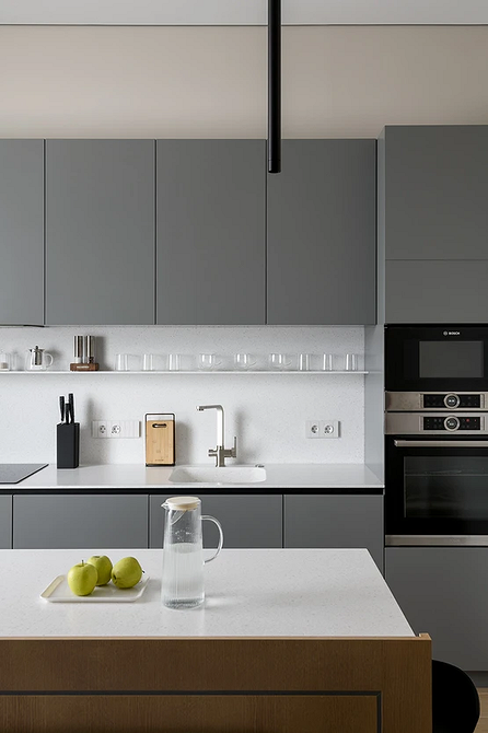 Дизайн интерьера кухни в сером цвете: секреты оформления и 92 стильных фото