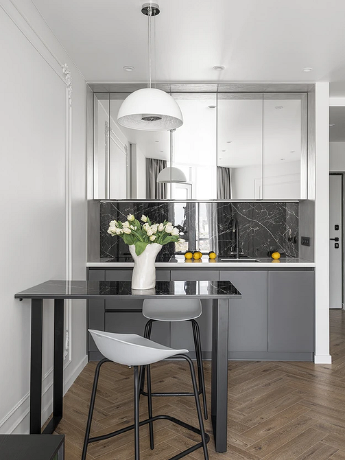 Дизайн интерьера кухни в сером цвете: секреты оформления и 92 стильных фото