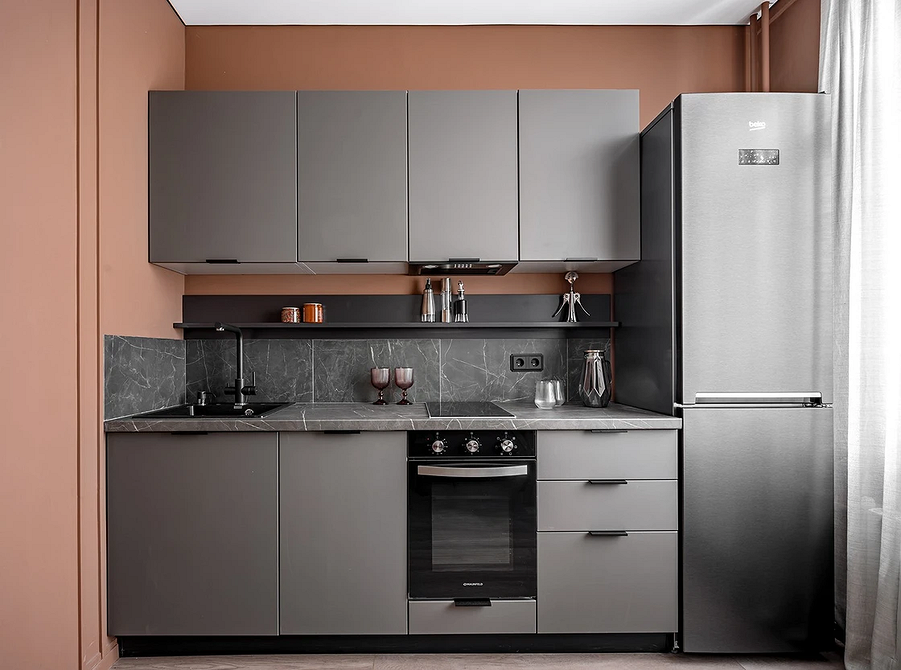 Дизайн интерьера кухни в сером цвете: секреты оформления и 92 стильных фото