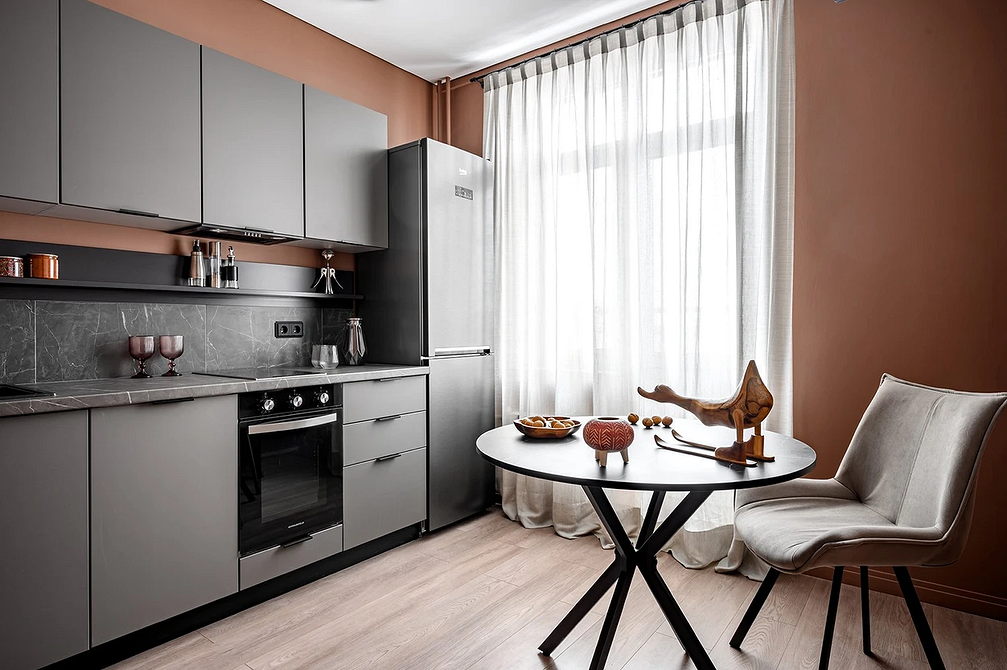 Дизайн интерьера кухни в сером цвете: секреты оформления и 92 стильных фото