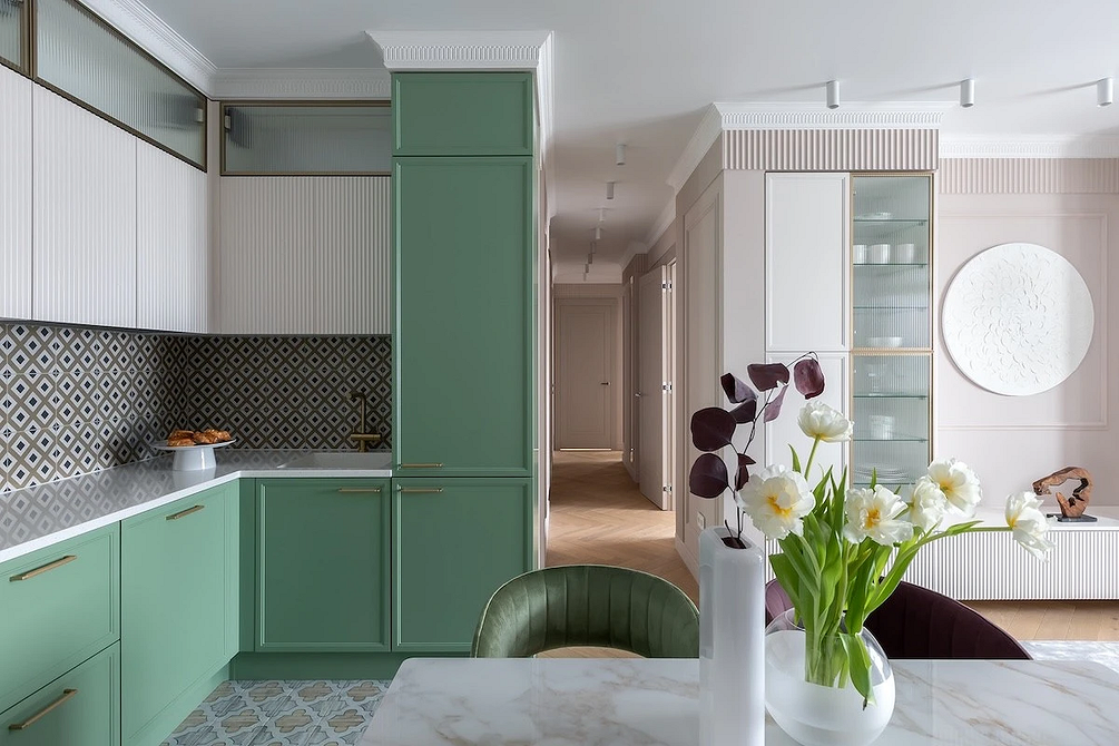 Дизайн интерьера кухни в зеленом цвете: красивые идеи и лучшие сочетания (77 фото)