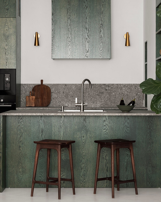 Дизайн интерьера кухни в зеленом цвете: красивые идеи и лучшие сочетания (77 фото)