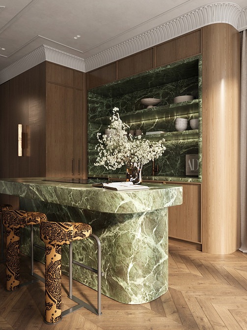 Дизайн интерьера кухни в зеленом цвете: красивые идеи и лучшие сочетания (77 фото)