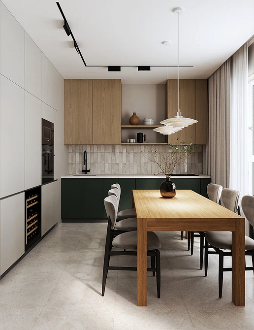 Дизайн интерьера кухни в зеленом цвете: красивые идеи и лучшие сочетания (77 фото)