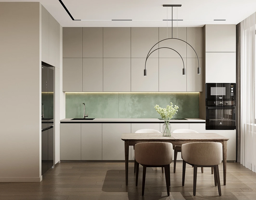 Дизайн интерьера кухни в зеленом цвете: красивые идеи и лучшие сочетания (77 фото)