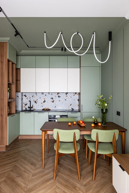 Дизайн интерьера кухни в зеленом цвете: красивые идеи и лучшие сочетания (77 фото)