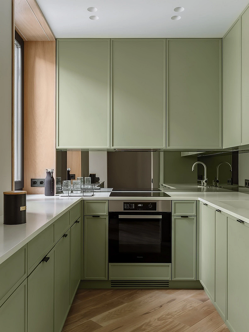 Дизайн интерьера кухни в зеленом цвете: красивые идеи и лучшие сочетания (77 фото)