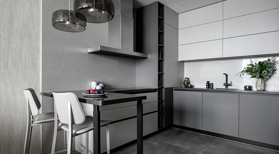 Дизайн интерьера кухни в сером цвете: секреты оформления и 92 стильных фото