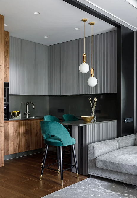Дизайн интерьера кухни в сером цвете: секреты оформления и 92 стильных фото